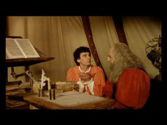 Troisi nel film "non ci resta che piangere" quando cerca di insegnare a Leonardo il gioco della scopa